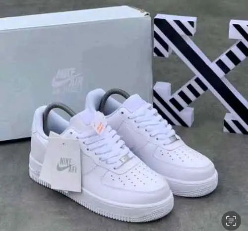 Nikee Airforce 1 White Pure Leather UA Quality for her fi