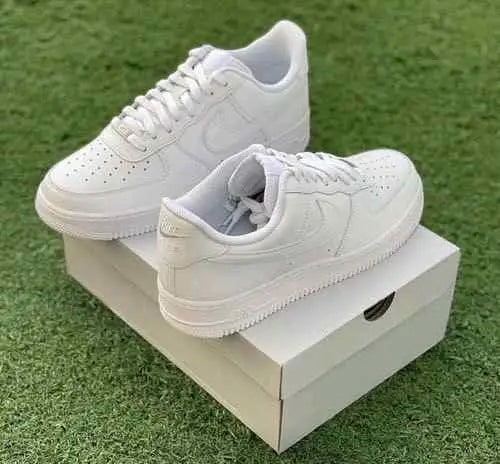 Nikee Airforce 1 White Pure Leather UA Quality for her fi