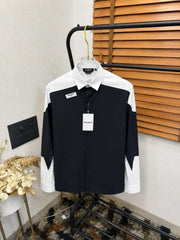 Balmai_n Very Premium Black White Designer Partywear Shirt (DN 608)
