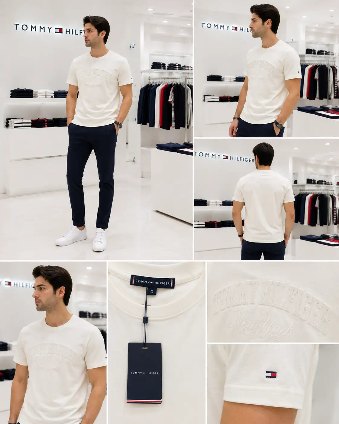 Tommy Hilfige r White Embroidery Logo Premium T-Shirt