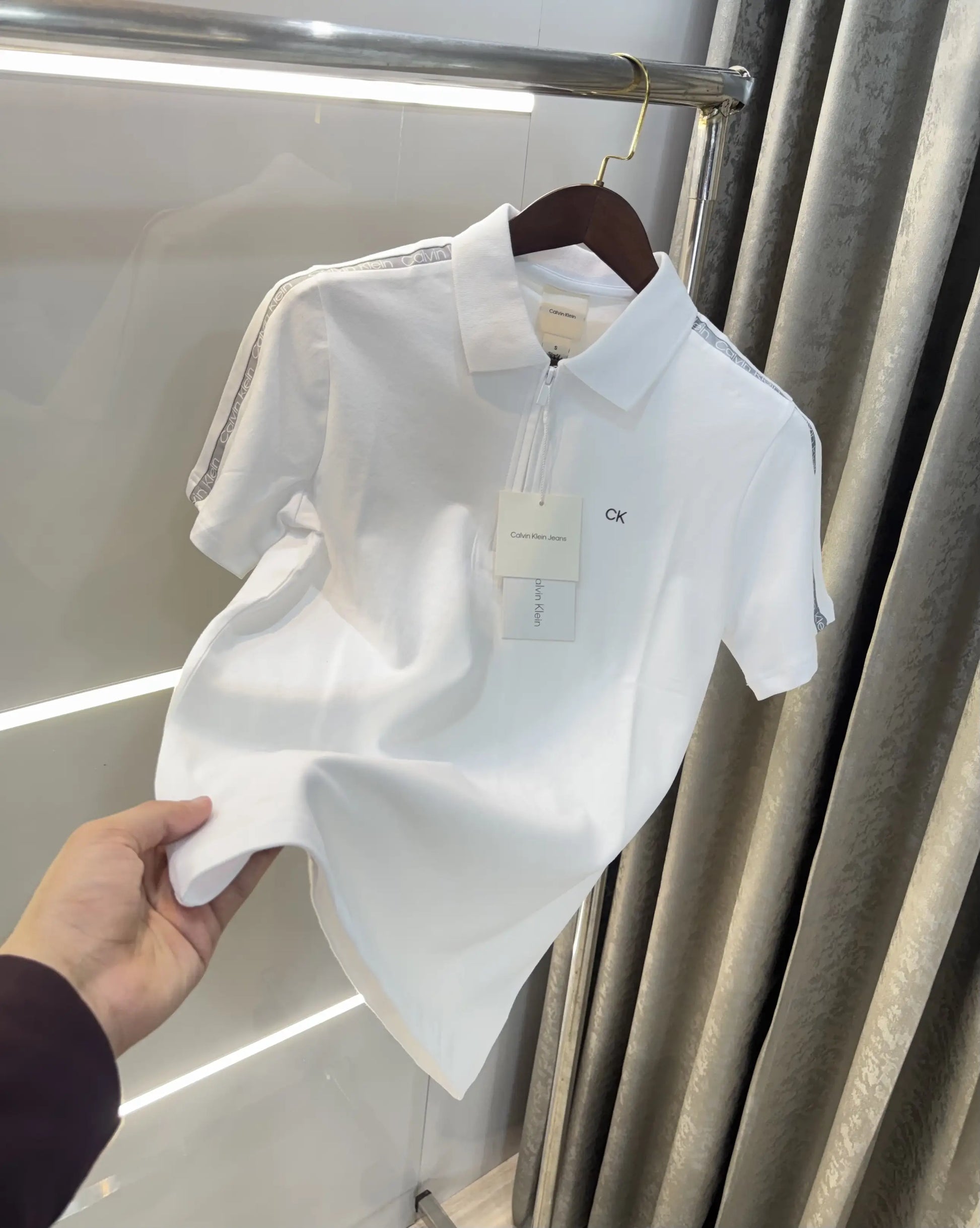 Calvin  Klein White Premium Polo T-Shirt