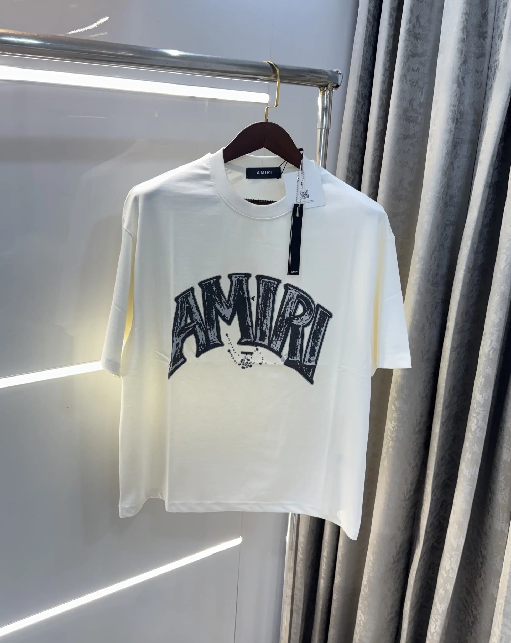Amir i White Logo Work Imported Oversized T-Shirt