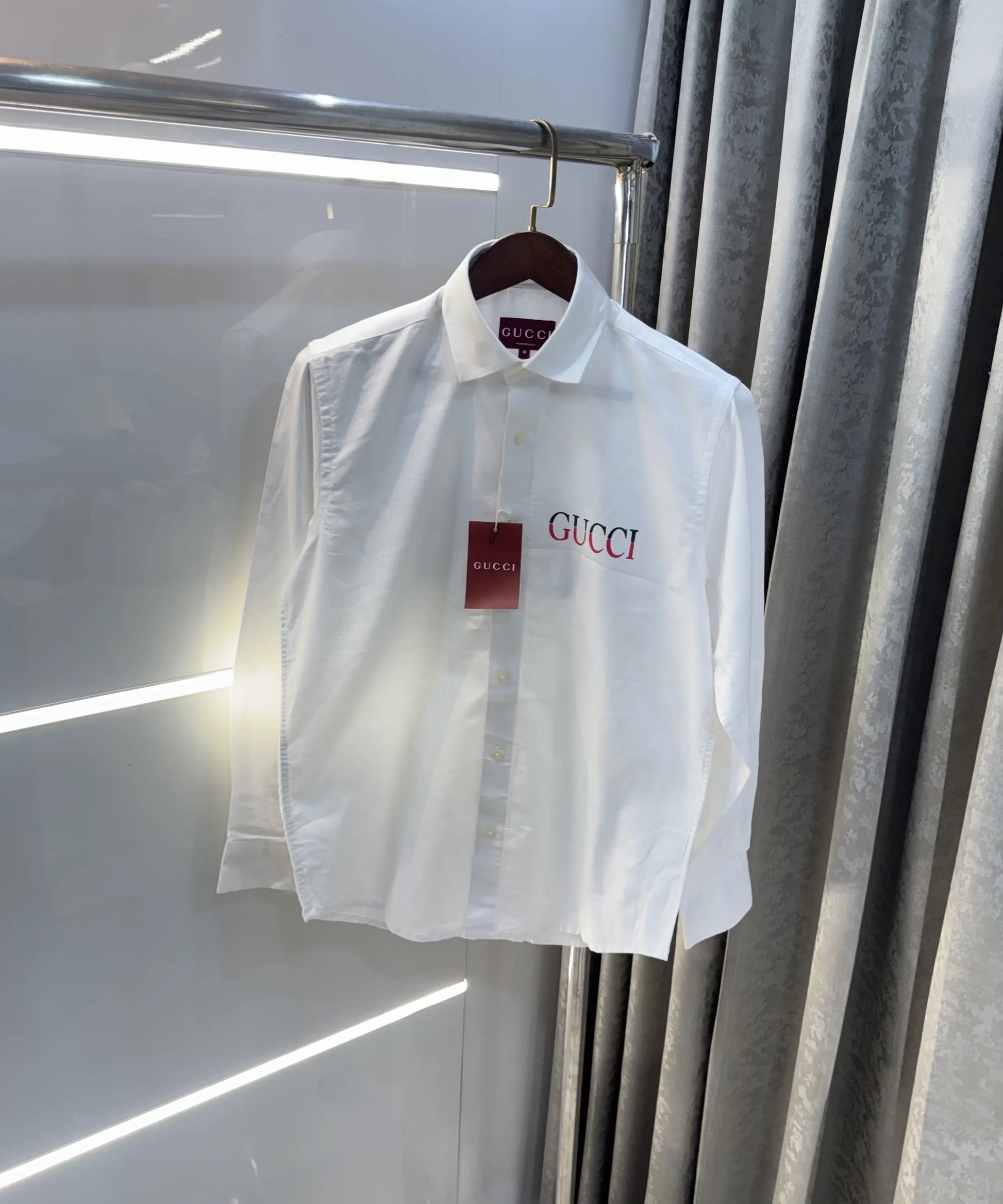 Gucc i White Logo Work Premium Shirt