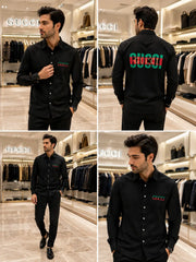 Gucc i Black Logo Work Premium Shirt