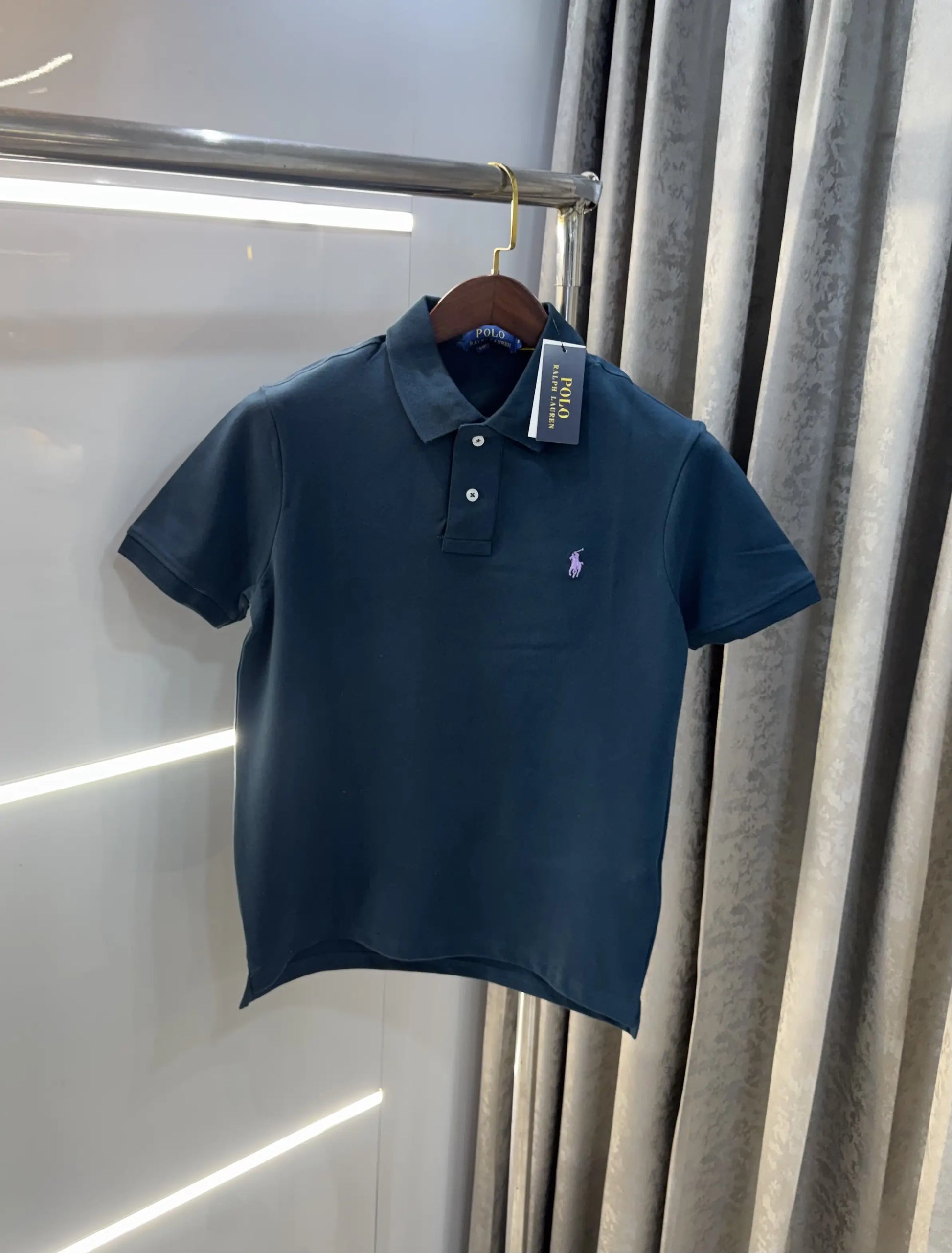 Ralph Lauren Bottle Green Embroidery Logo Premium Classic Polo T-Shirt