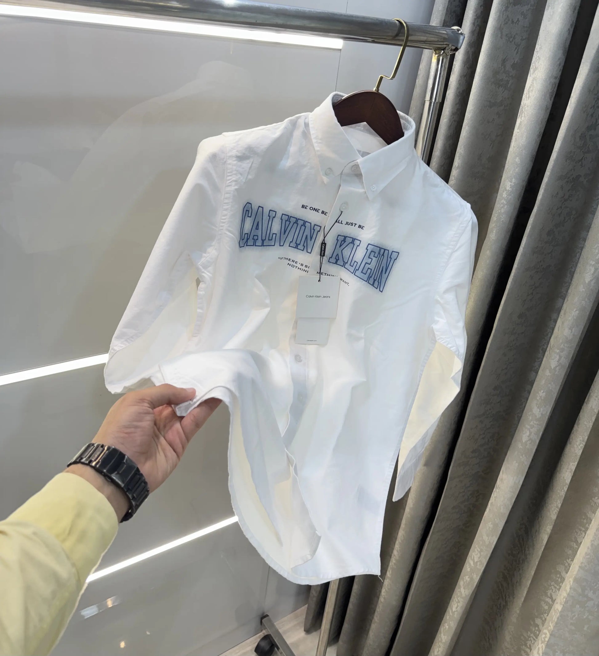 Calvin. Klein White Logo Work Premium Shirt