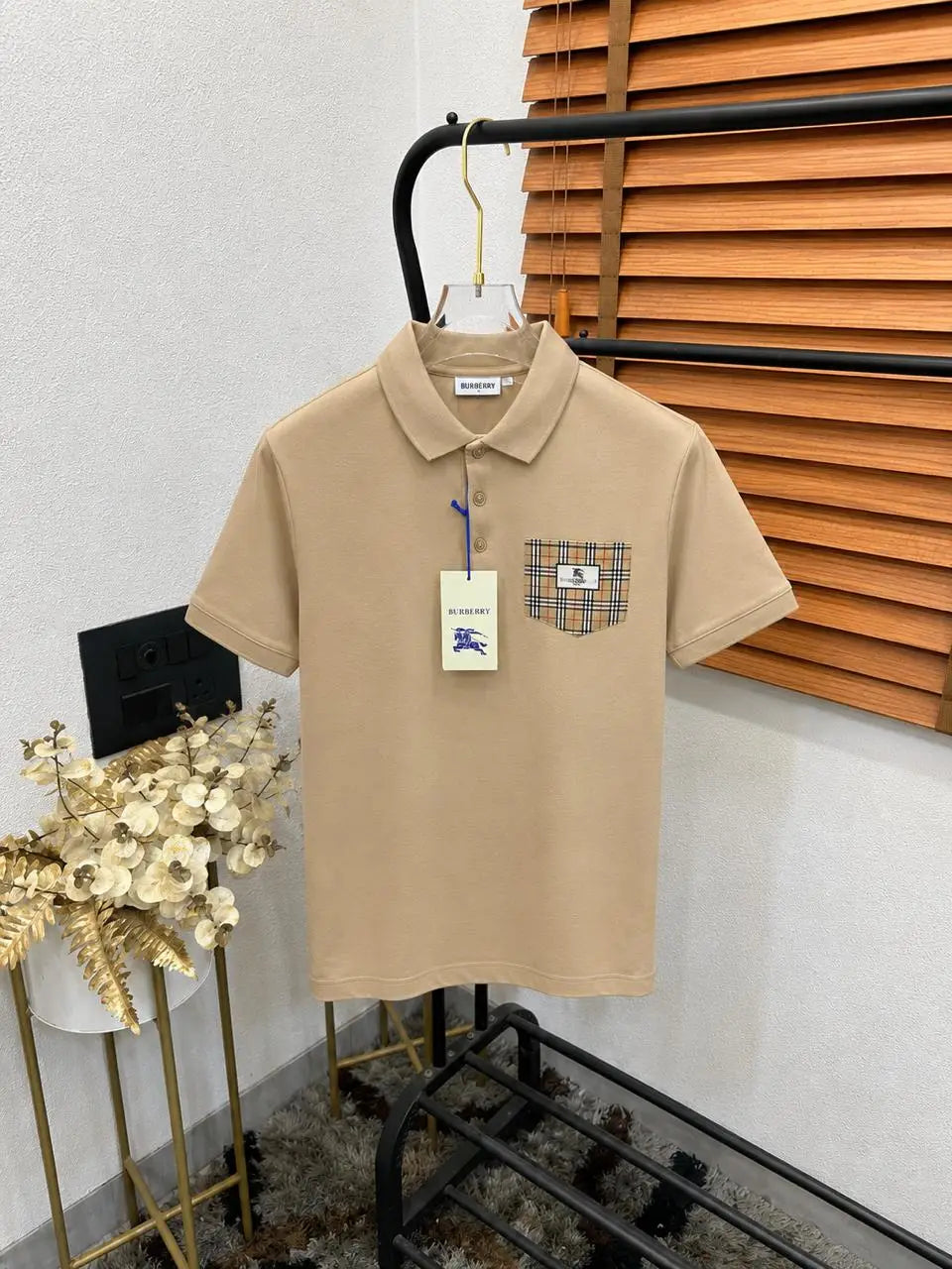 Burberr_y Signature Patched Imported Classic Polo T-shirt (DN 618)