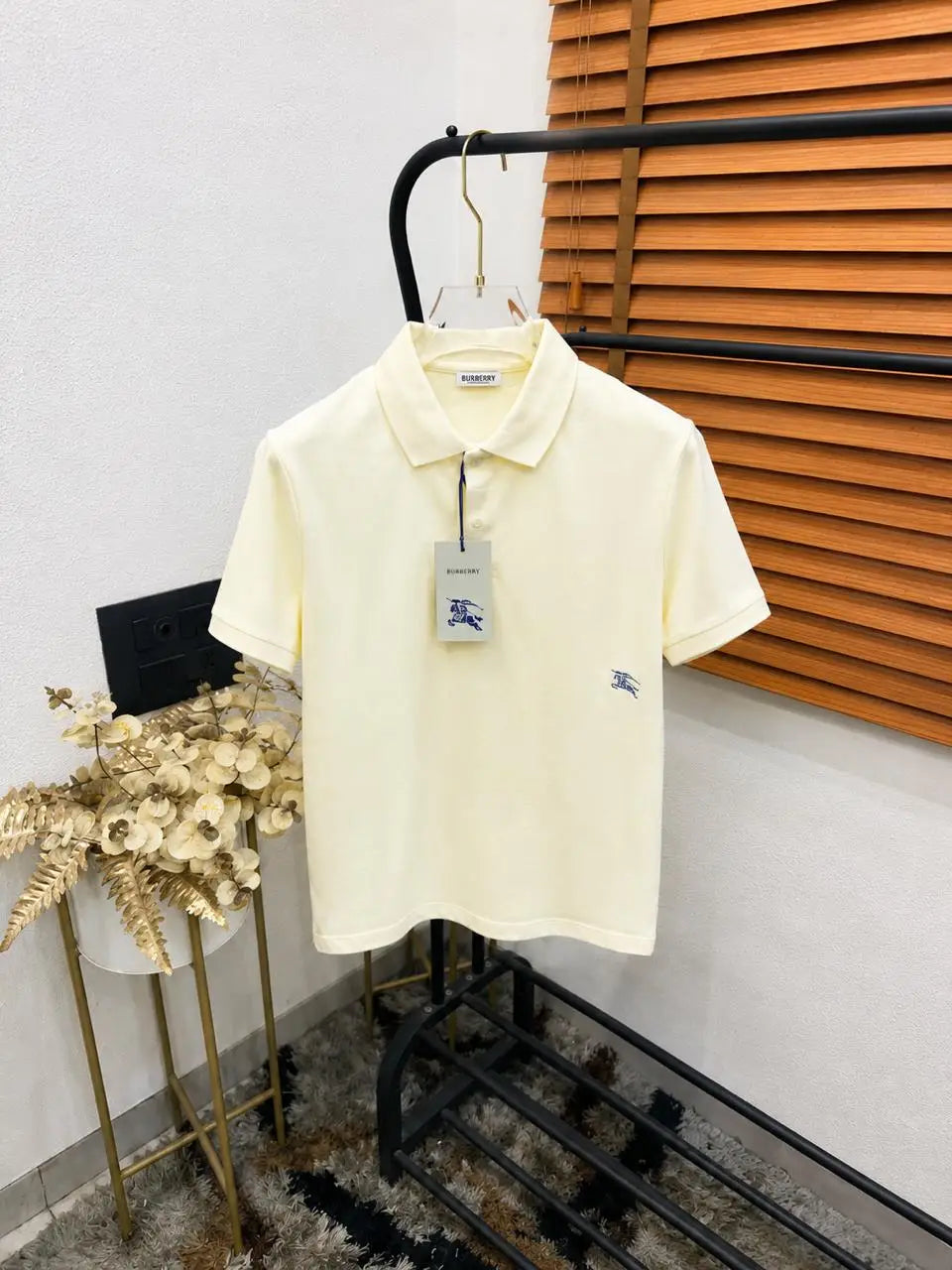 Burberr_y Logo Embroidered Imported Classic Polo T-shirt (DN 618)
