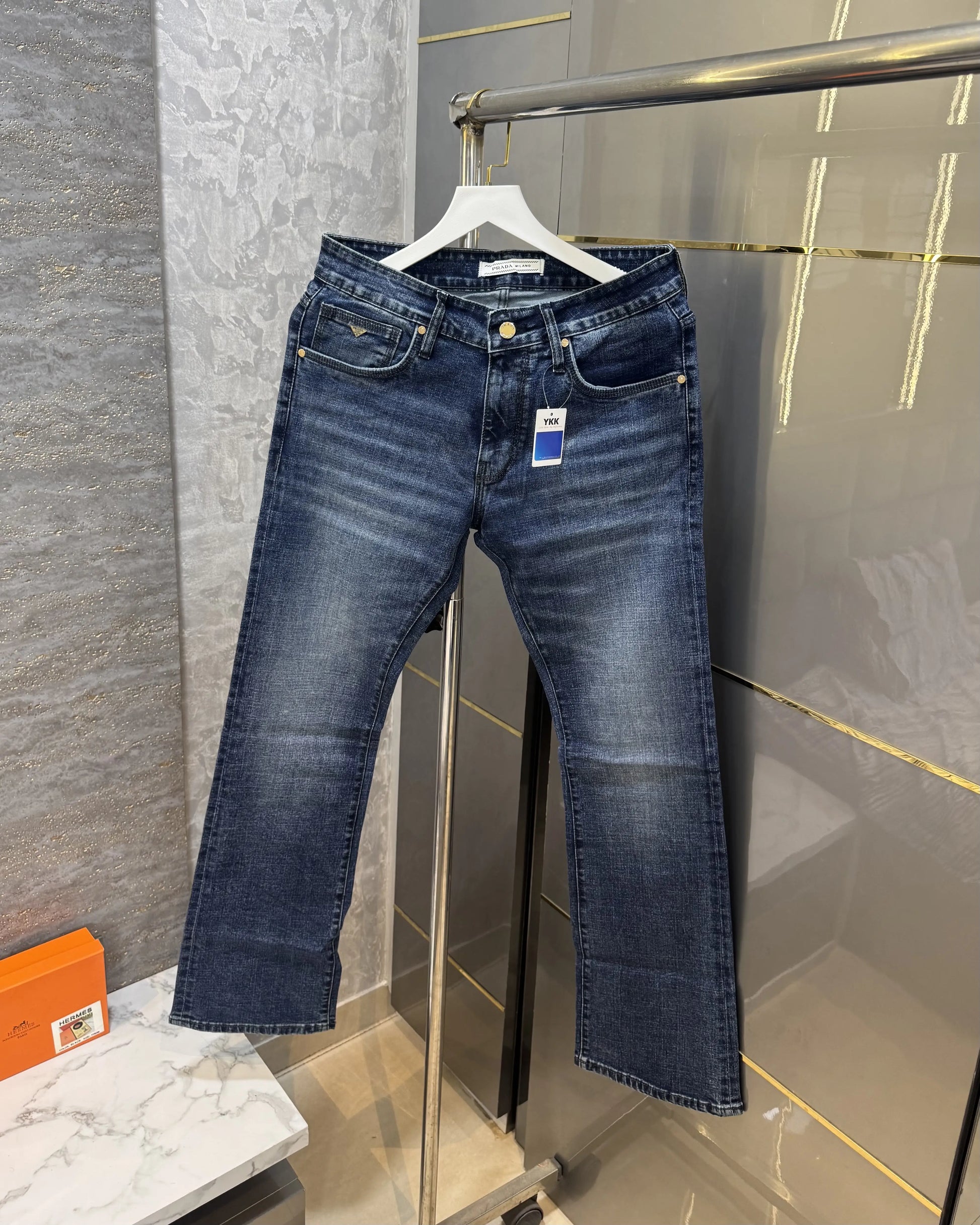 Prad a Milano Dark Blue Shade Imported Denim