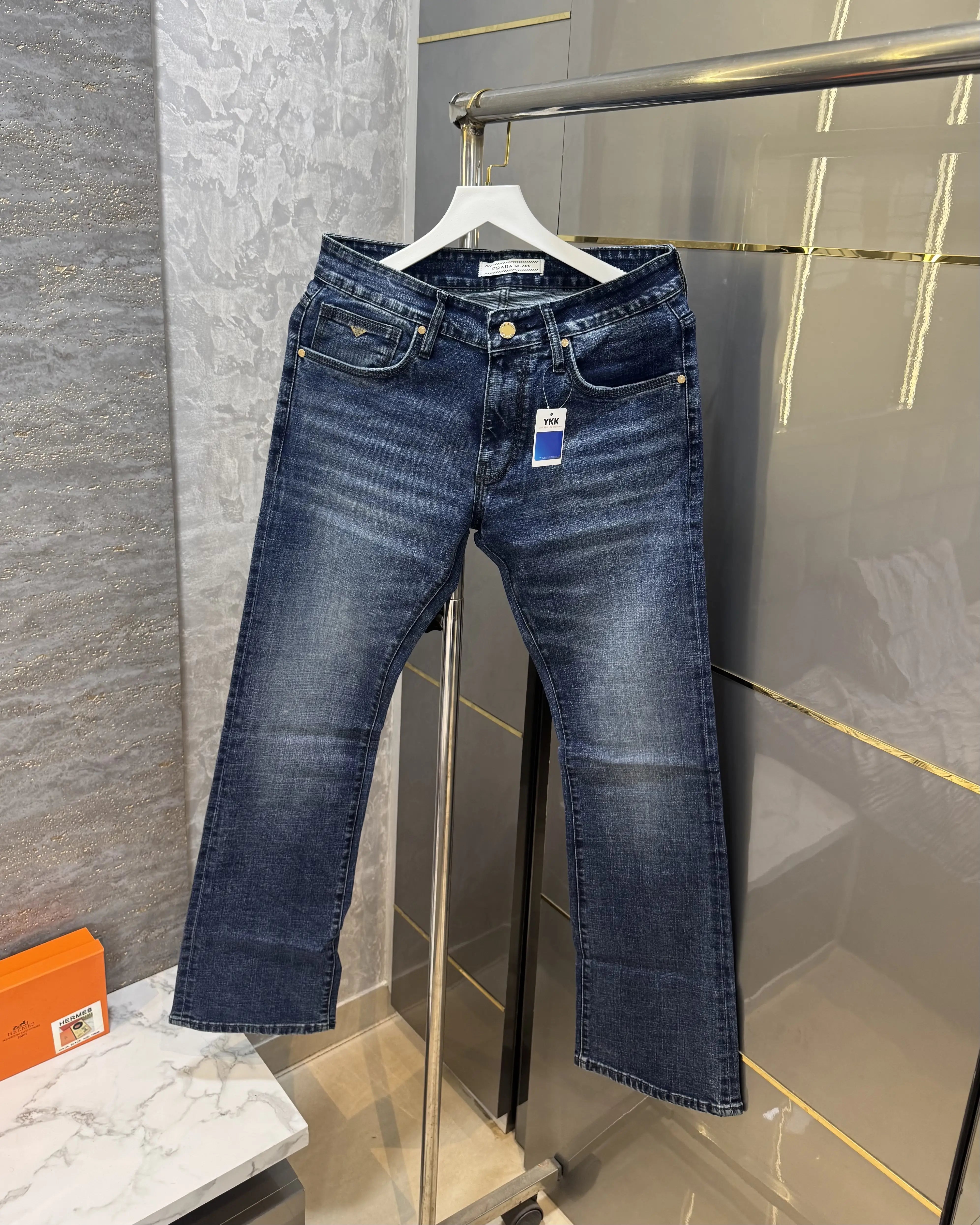 Prad a Milano Dark Blue Shade Imported Denim