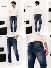 Prad a Milano Dark Blue Shade Imported Denim