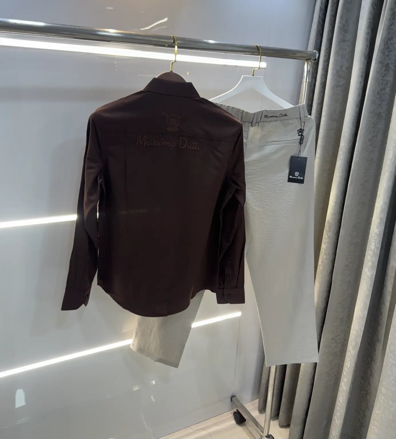 Massimo Dutti Brown Grey Italian Imported Combo
